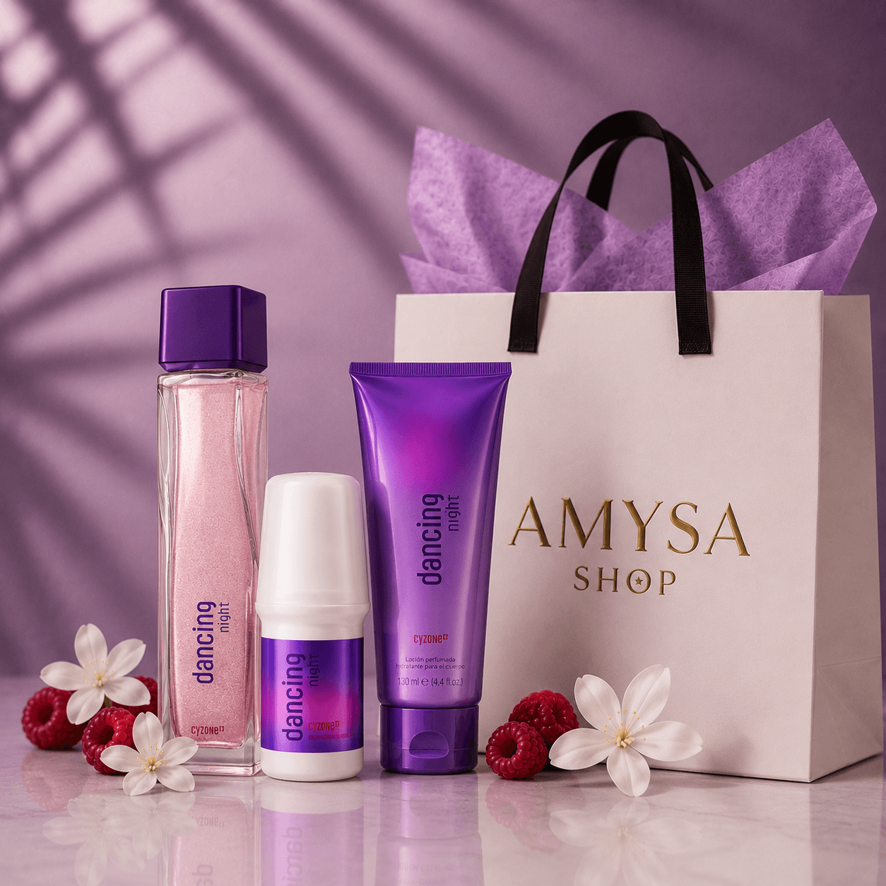 Kit Dancing Night Eu de Perfum + Locion corporal + Deodorante roll on